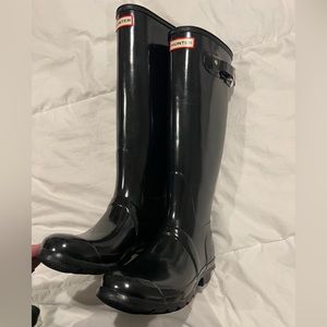 Womens black hunter boots